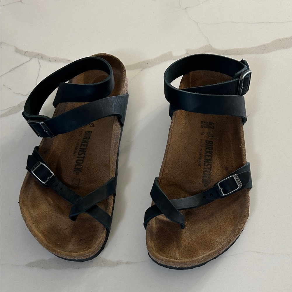 Yara Oiled Leather Black Birkenstocks Size 42 (11.5 Women) GUC - Picture 5 of 6
